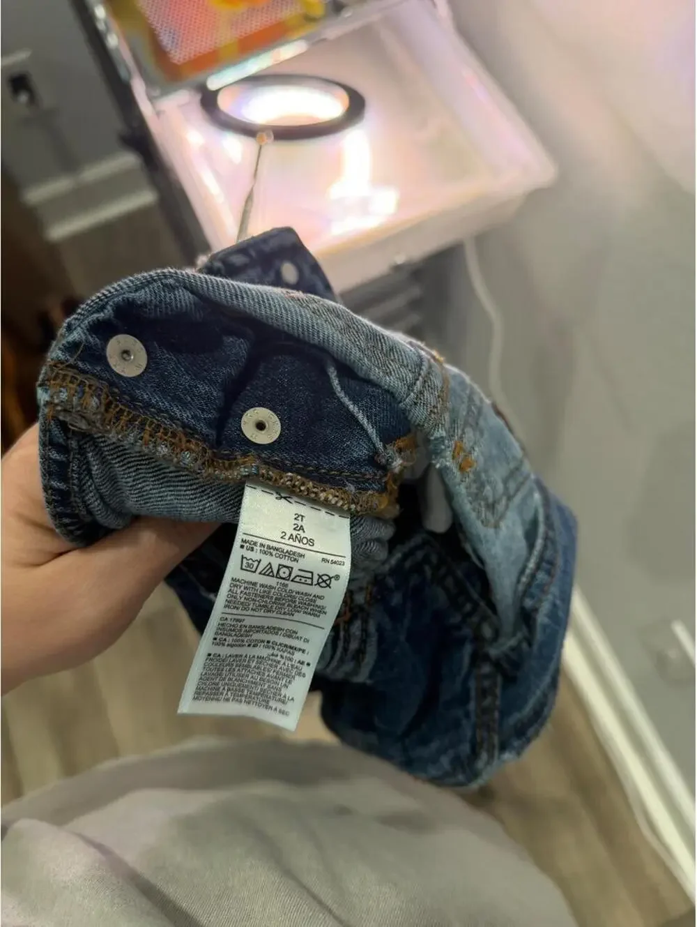 Old Navy Blue denim overalls for toddlers - 2T